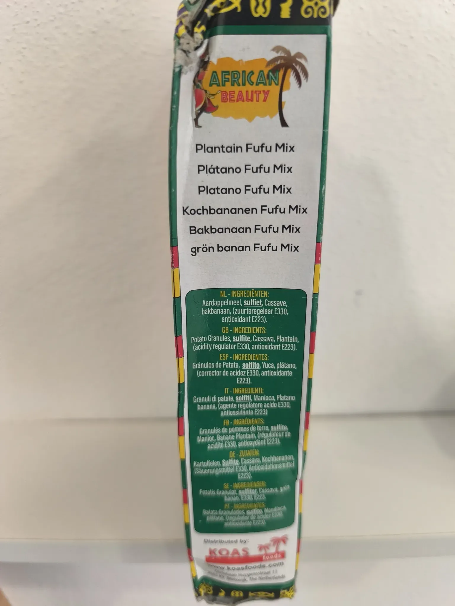 African Beauty Plantain Fufu 681g instant plantain and cassava fufu mix