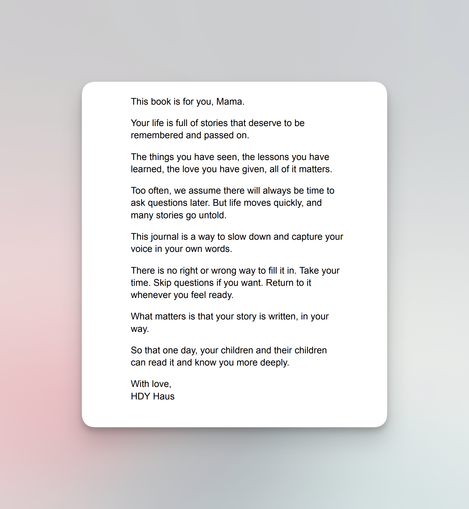 Tell Me Your Story, Mama - Book Preview 4